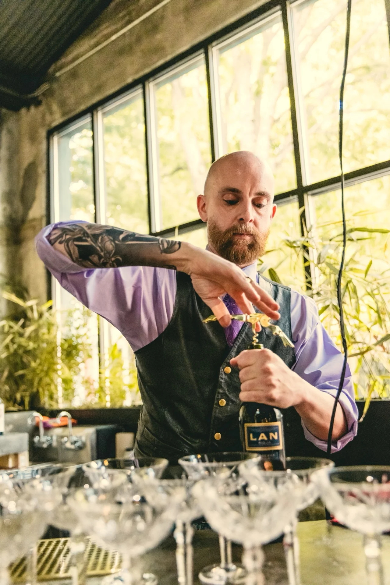 Sophisticated happy hour setup in Cincinnati event venue